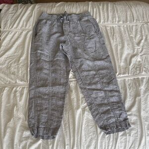 Athleta Light Gray Textured Pants